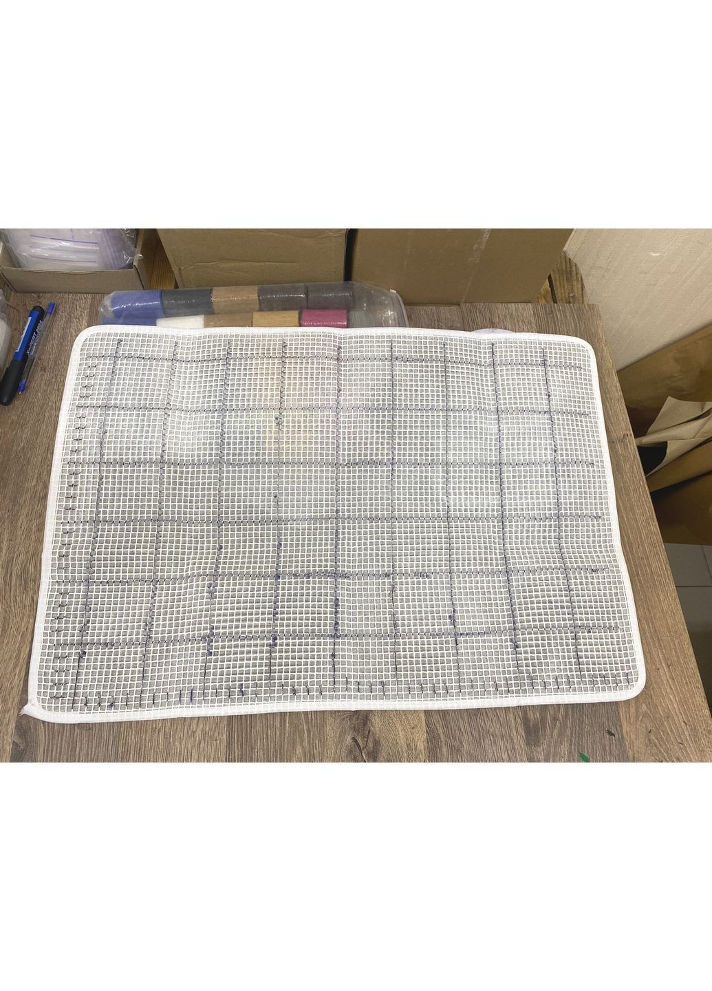 Набор для ковровой вышивки коврик №096 Цветы (основа-канва, нити, крючок для ковровой вышивки) No Brand 7684 (370606198)