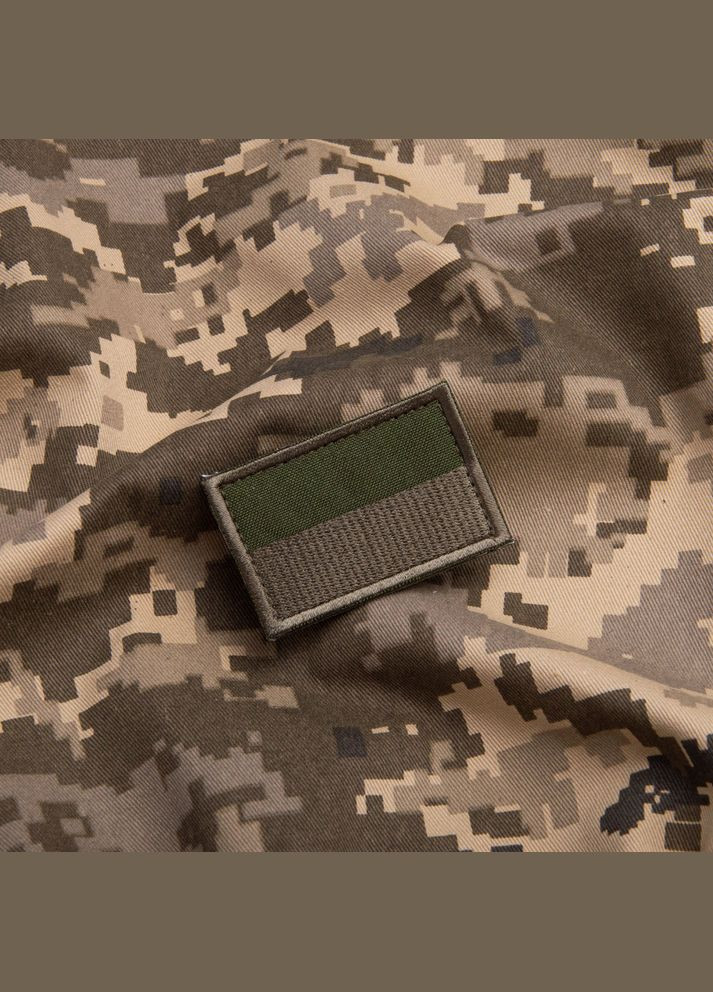 Набір шевронів 2 шт на липучці Прапор України хакі 3,5х6 см вишитий патч нашивка IDEIA (275869708)