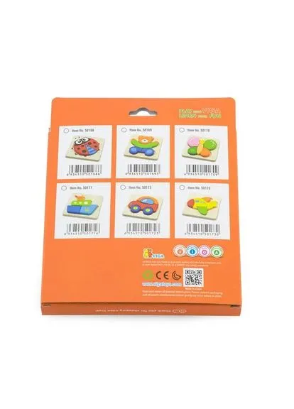 Деревянный минипазл 17х2х15 см разноцветный Viga Toys (400470206)