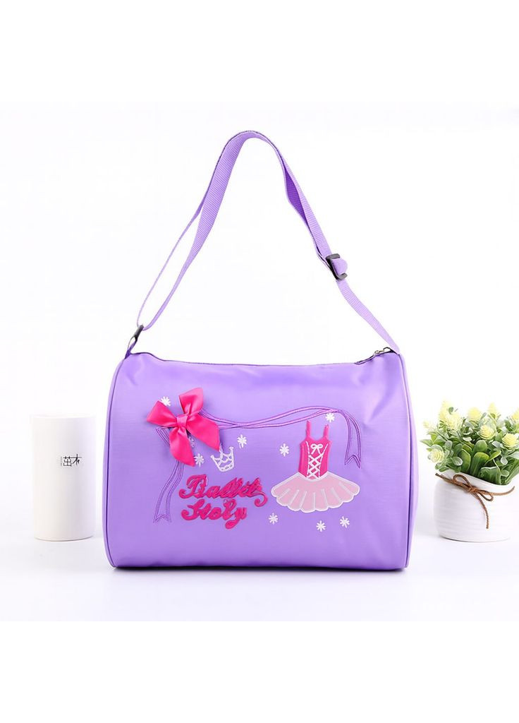 Cумка-боченок фиолетовый детская для танцев, гимнастики и спорта 26x23x15 No Brand (361147700)
