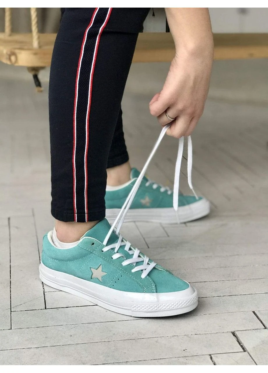 КРОССОВКИ ЖЕНСКИЕ CONVERSE LOW MINT КОНВЕРС No Brand комбинированные демисезоны (391957851)