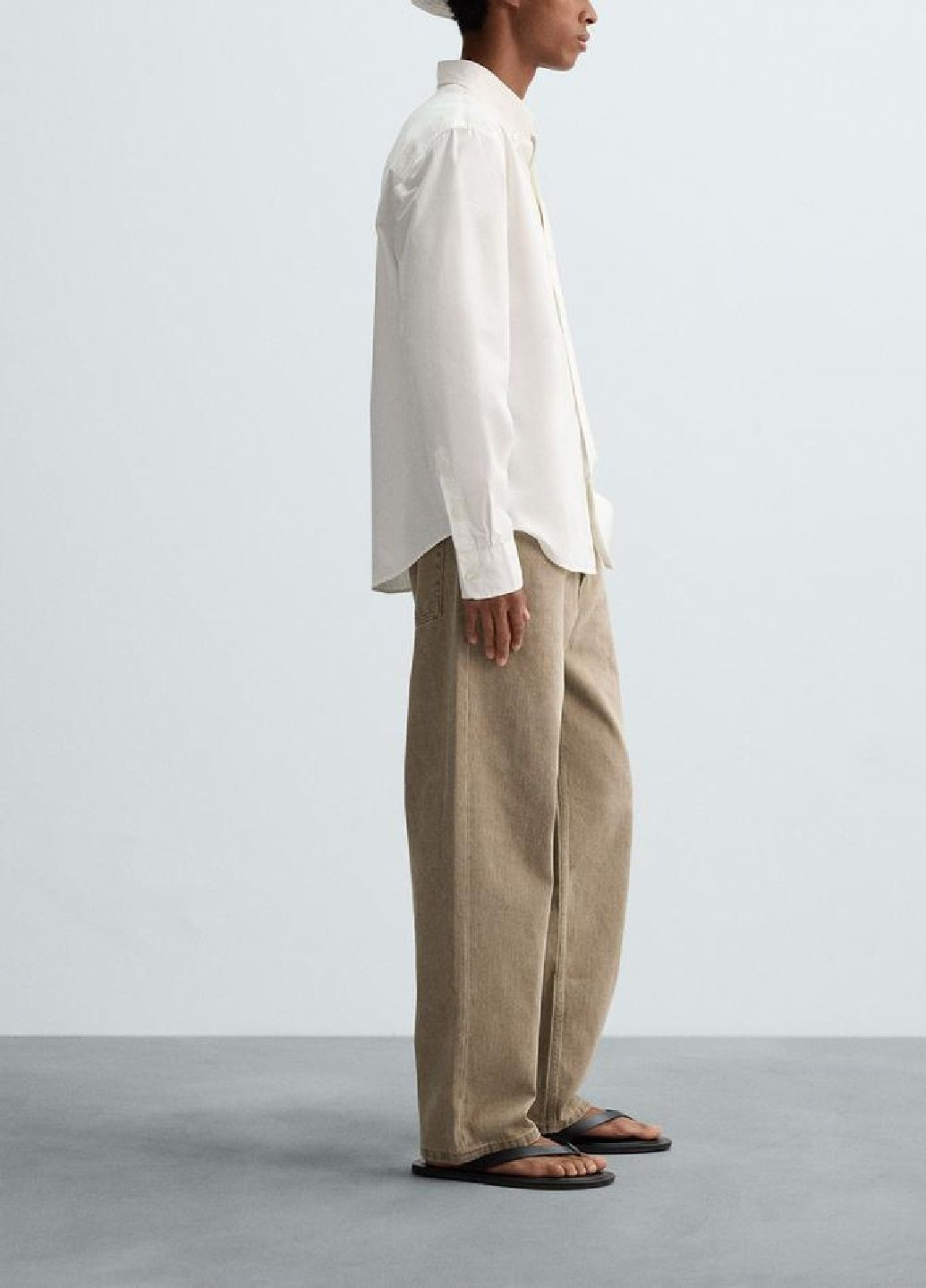 Белая рубашка однотонная Zara