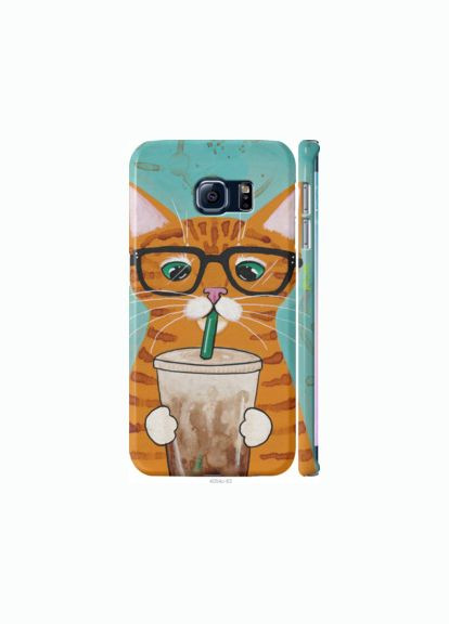 Чохол на Samsung Galaxy S6 Edge G925F Зеленоокий кіт в окулярах "4054m-83-2448" Endorphone (362606086)