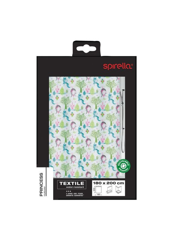 Шторка для ванной и душа Princess 180x200 см, полиэстер (10.20162) Spirella (334004803)
