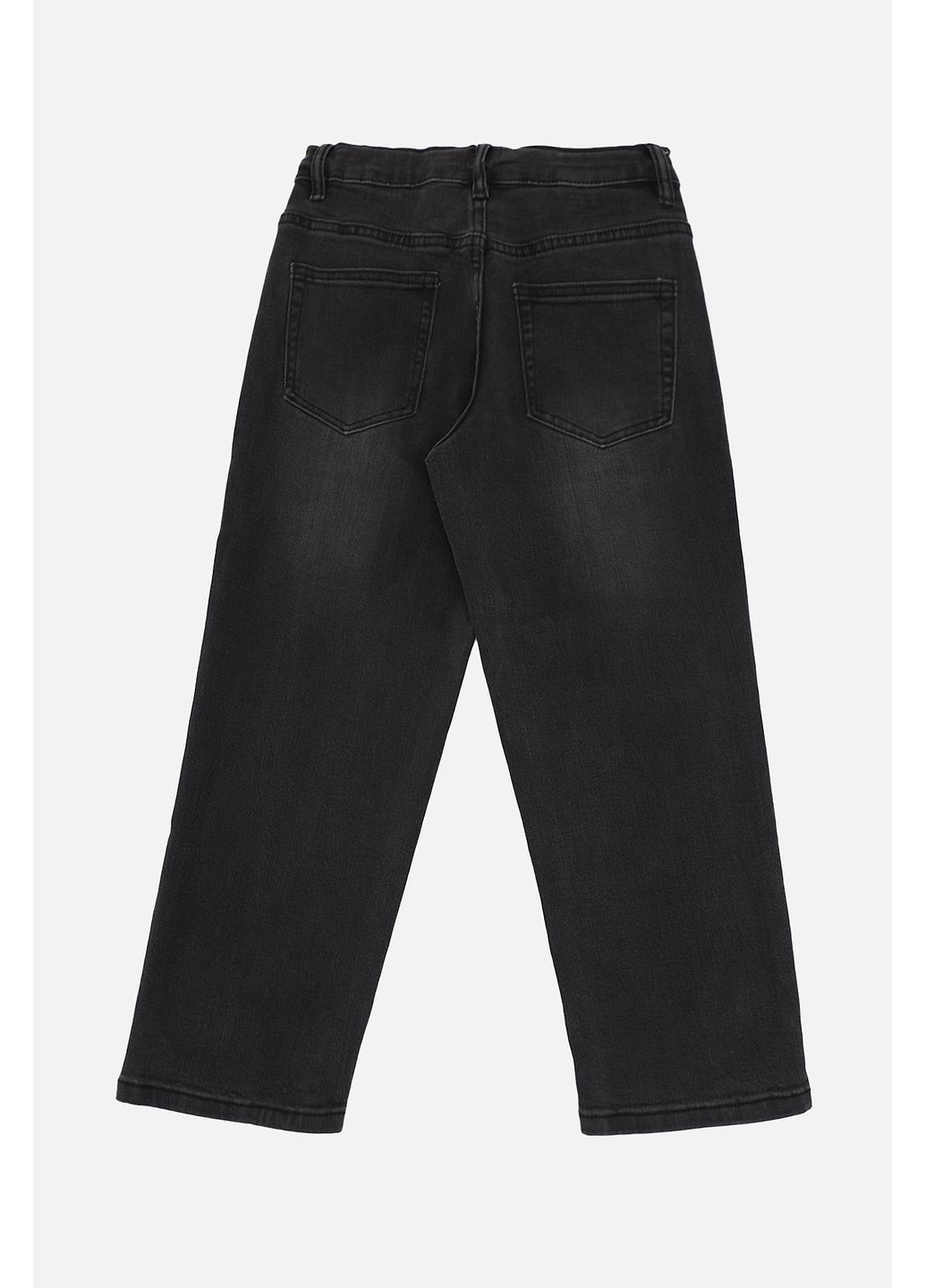 Темно-серые демисезонные джинсы straight для мальчика цвет темно-серый cb-00279820 Yuki