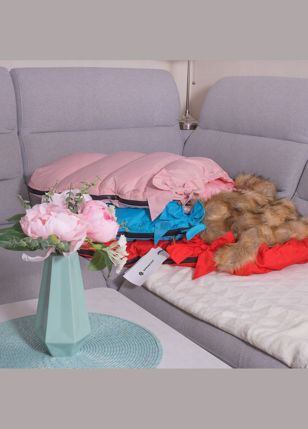 Детский конверт для коляски, санок 4 в 1 SB0015 Sky Blue Springos (315720358)