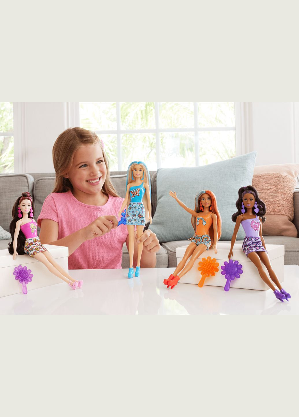 Лялька "Кольорове перевтілення", серія "Райдужні та стильні" (в ас.) (HRK06) Barbie (290841571)