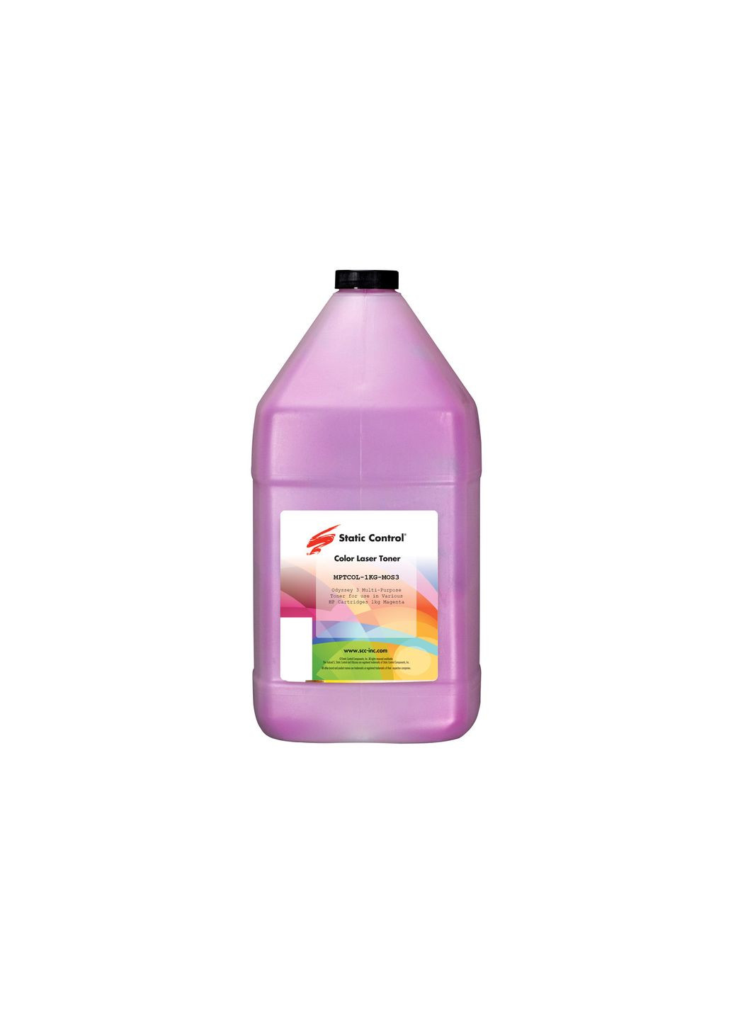 Тонер универсальный Odyssey 3 HP/Canon 1кг magenta (MPTCOL-1KG-MOS3) Static Control (338431779)
