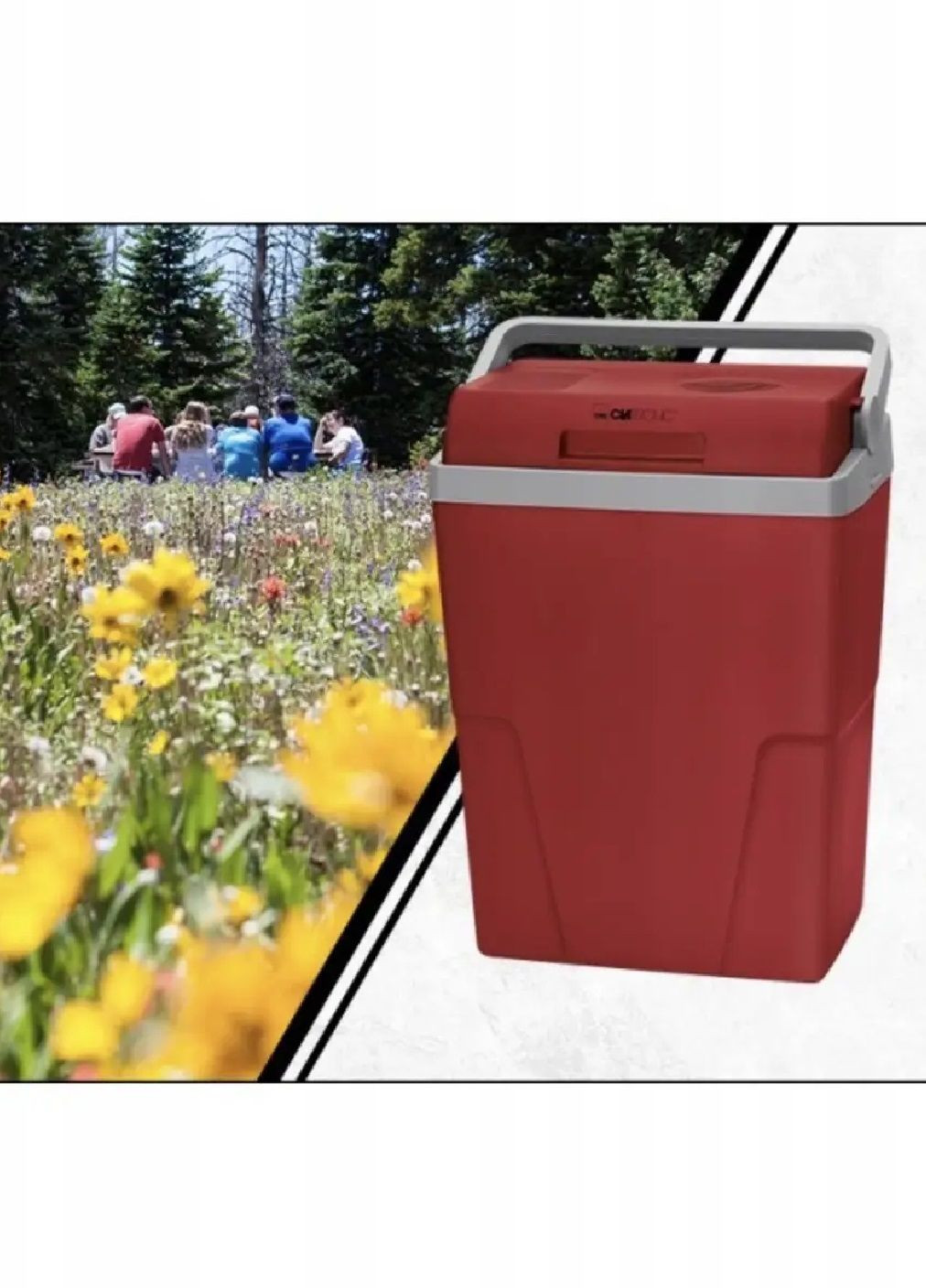 Холодильник автохолодильник для туризму походів кемпінгу відпочинку на природі 25 л 35.5х49.5х24 см (476758-Prob) Червоний Unbranded (290663822)