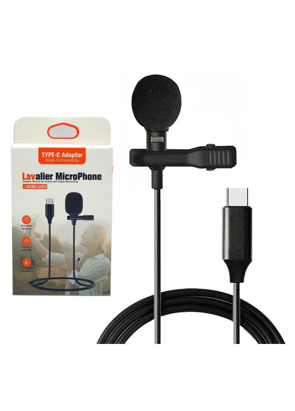 Микрофон петличка для смартфона Lavalier TypeC Alloyseed (316658652)