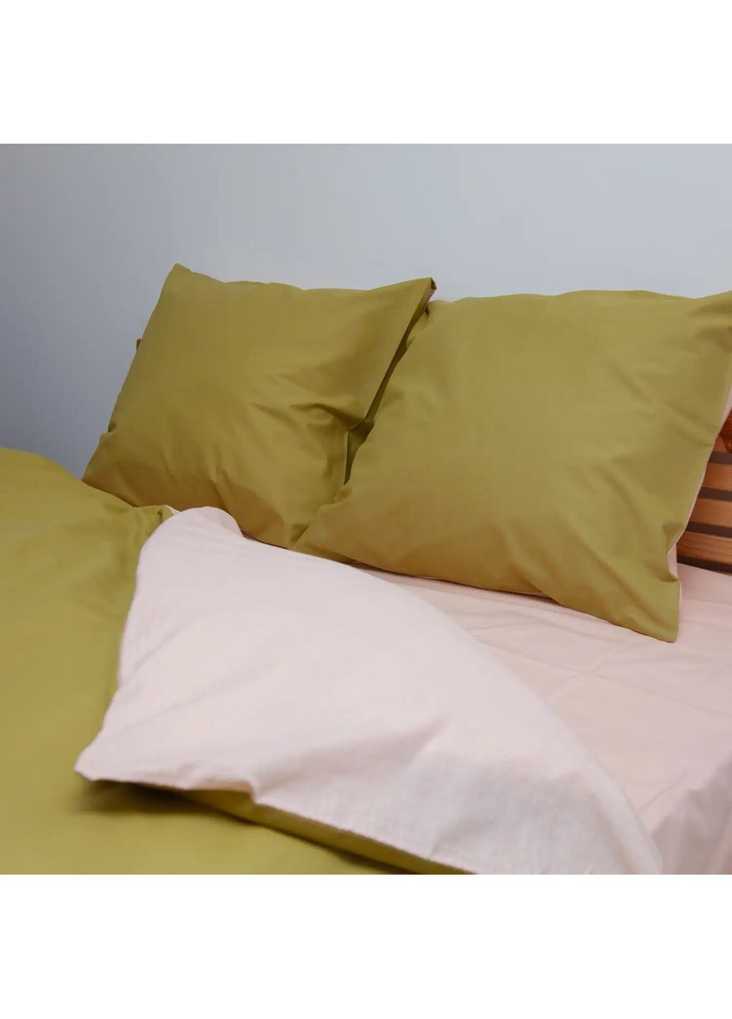 Евро комплект постельного белья с наволочками 70*70 см, 115 гр/м2 гипоаллергенный Минеральный оникс Хаки (12690200215) ТЕП (362537621)