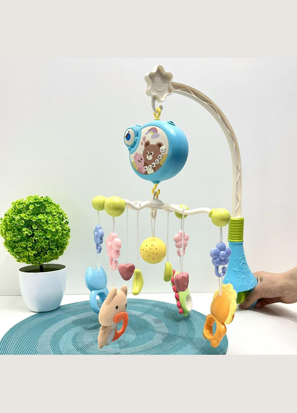 Мобіль для ліжечка зі звуковими ефектами та проектором (368-10) No Brand (346133171)