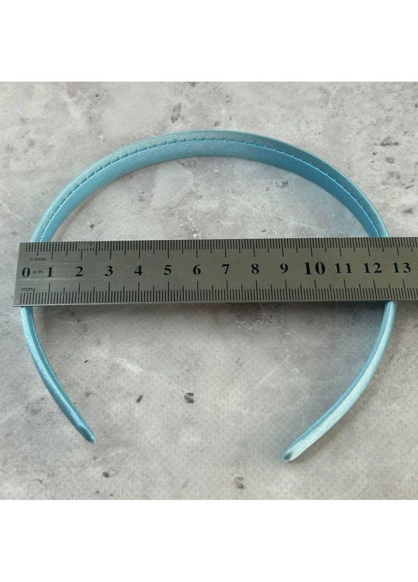 Обруч для волосся атласний 14 мм - блакитний Plus-plus (352746525)