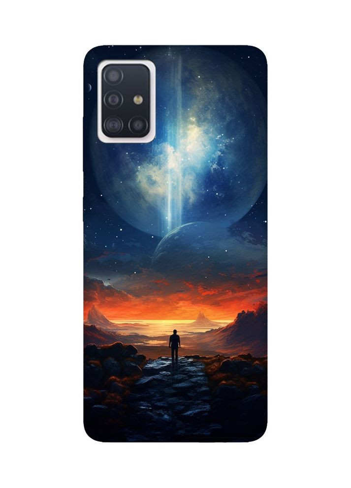 Чехол с черными боками на Samsung Galaxy A71 / A715:: Космос (принт 247) Creative (360670964)