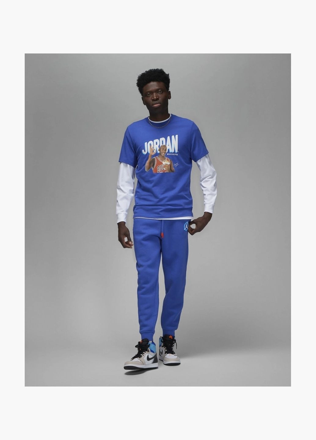 Синяя футболка мужская flight mvp blue dv8434-480 Air Jordan