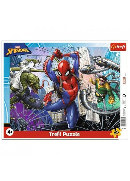 Пазлы Рамочные – Отважный Спайдермен. Disney Marvel Spiderman (25 эл.) 31347 ( ) Trefl (328946493)