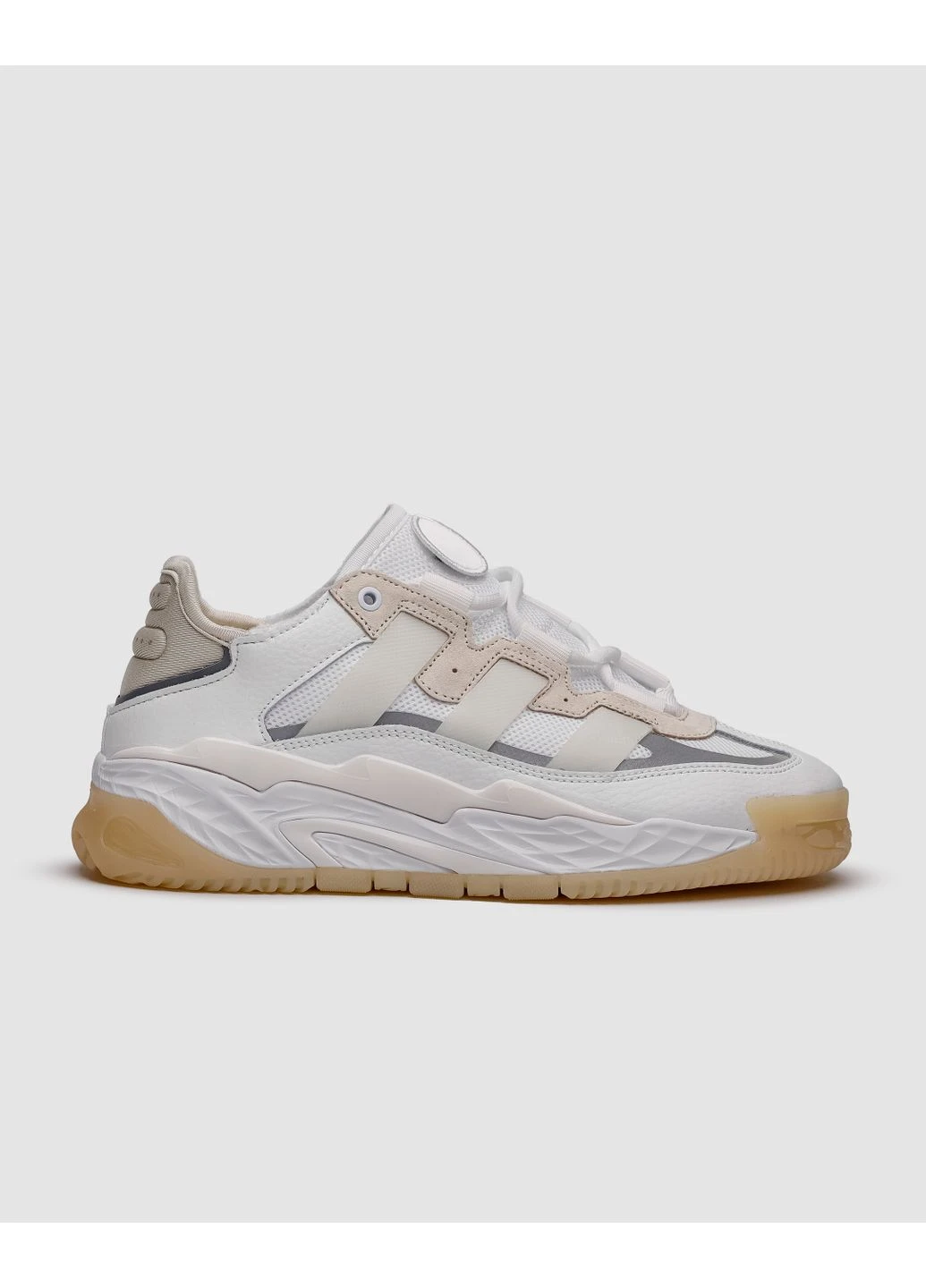 Белые летние кроссовки adidas niteball white gum адидас найтбол No Brand