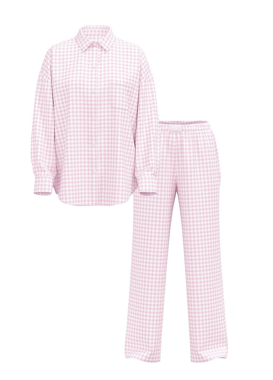 Рожева всесезон піжама (сорочка, штани) сорочка + брюки Victoria's Secret