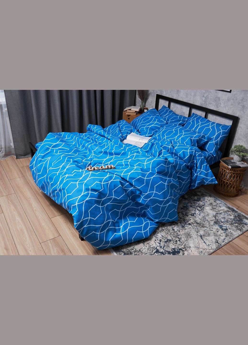 Комплект постельного белья Микросатин Premium «» двуспальный 175х210 наволочки 2х70х70 (MS-820005152) Moon&Star ocean breeze (293147782)