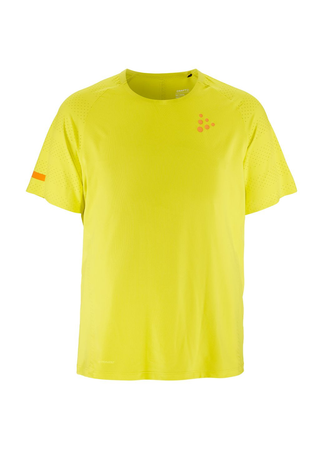 Желтая мужская футболка Craft PRO Hypervent Tee 2
