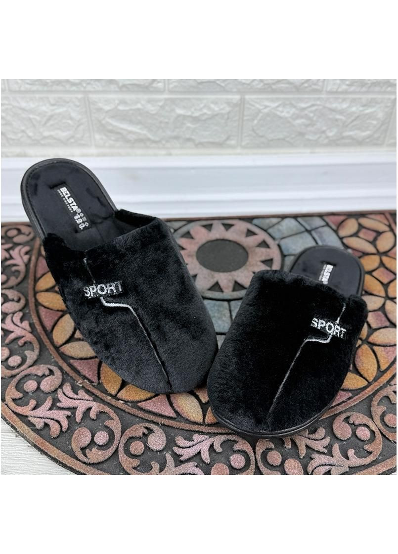 Черные чоловiчi кiмнатнi тапочки vs-0005-28-1 чорнi No Brand
