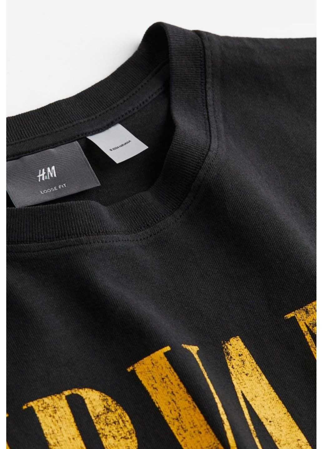 Черная мужская футболка с принтом свободного кроя н&м (56925) s черная H&M