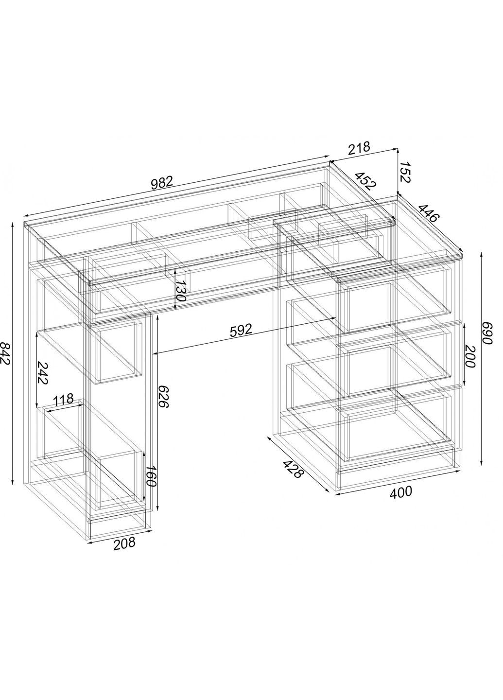 Стіл туалетний Трюмо Крістал Континент (314935783)