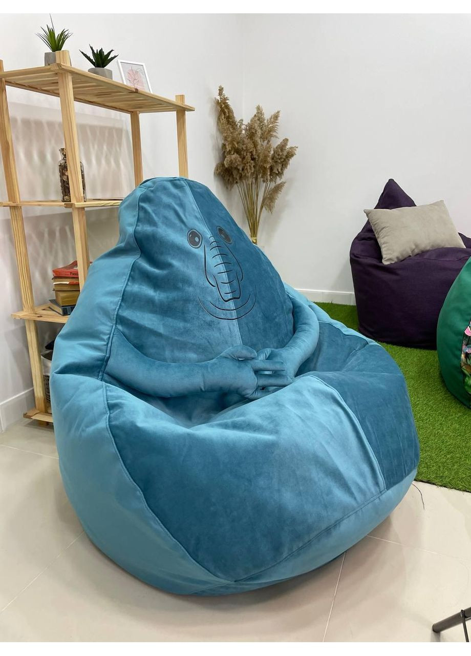 Крісло - мішок груша Ждун, L - 120х90 Florida Emerald SkyPuff (361257597)