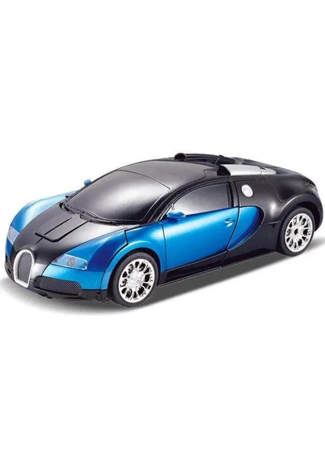 Машинка трансформер Bugatti синя з пультом управління робот машинка на радіокеруванні для дітей Digital (379897660)