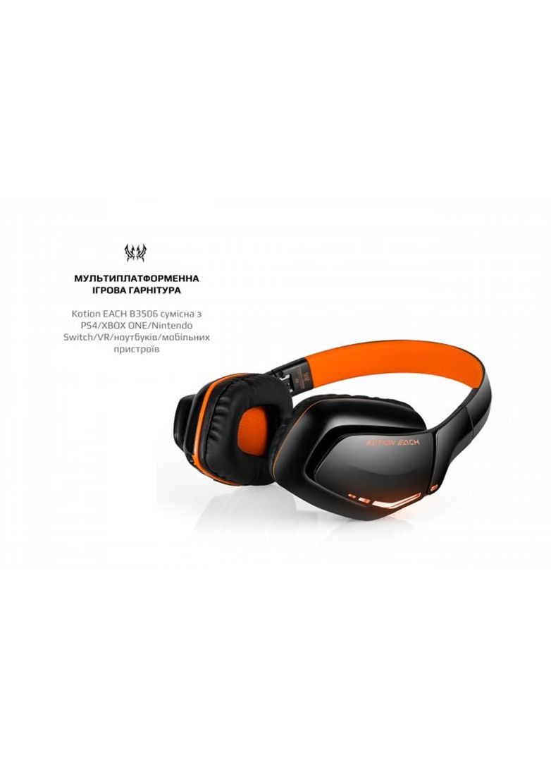 Bluetooth-гарнітура EACH B3506 Black/Orange (ktb3506bt) Kotion Each (370618164)