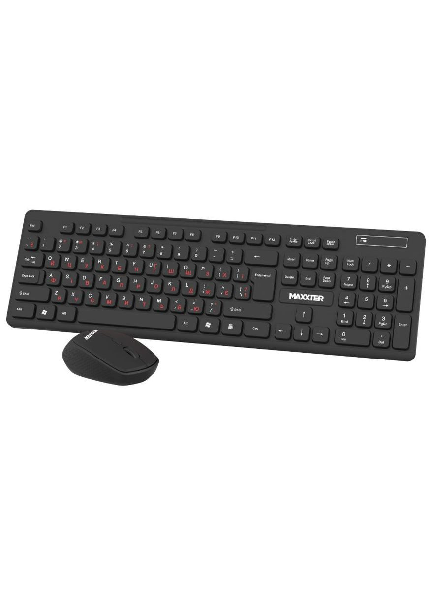 Комплект беспроводной Maxxter KMS-WCM-02B-UA Wireless Black Maxxtro (339083651)