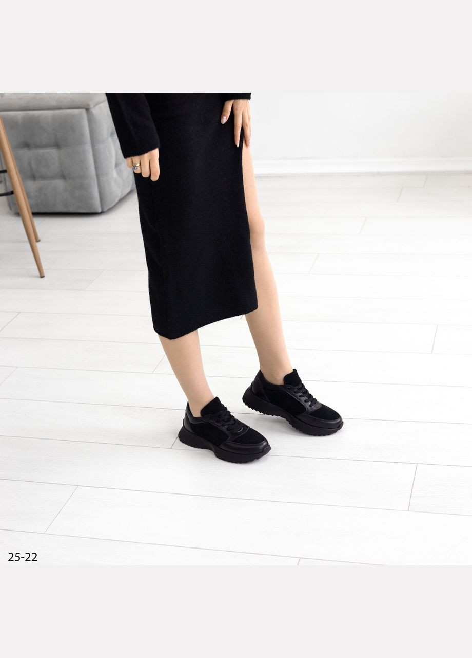 Комбинированные женские замшевшие кроссовки No Brand