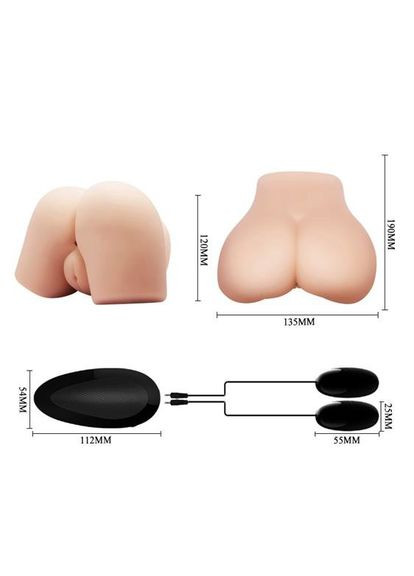 Мастурбатор Realistic Skin-Like Texture Vagina and Anal - CherryLove Crazy Bull (329152637)