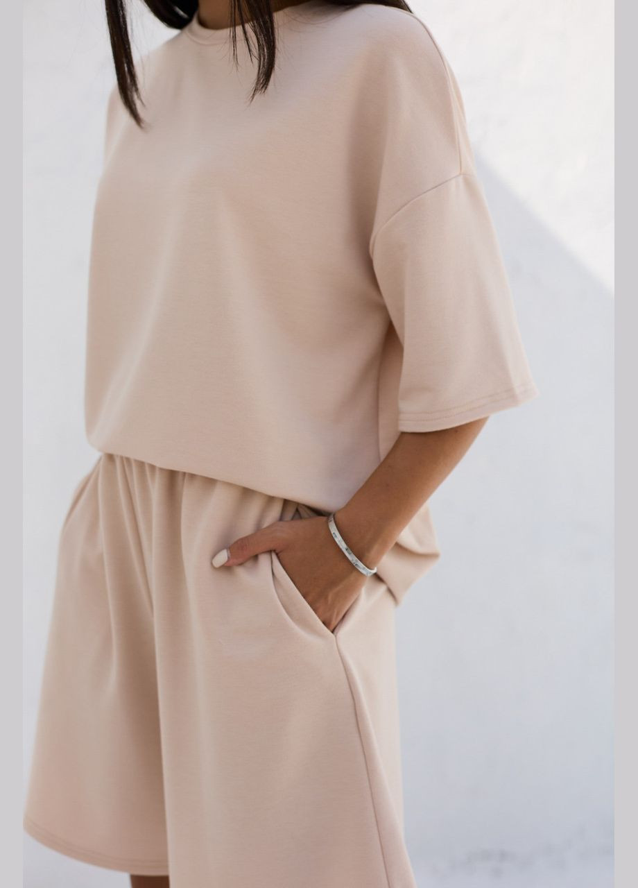 Літній костюм футболка з шортами. Капучіно Seventeen (336551394)