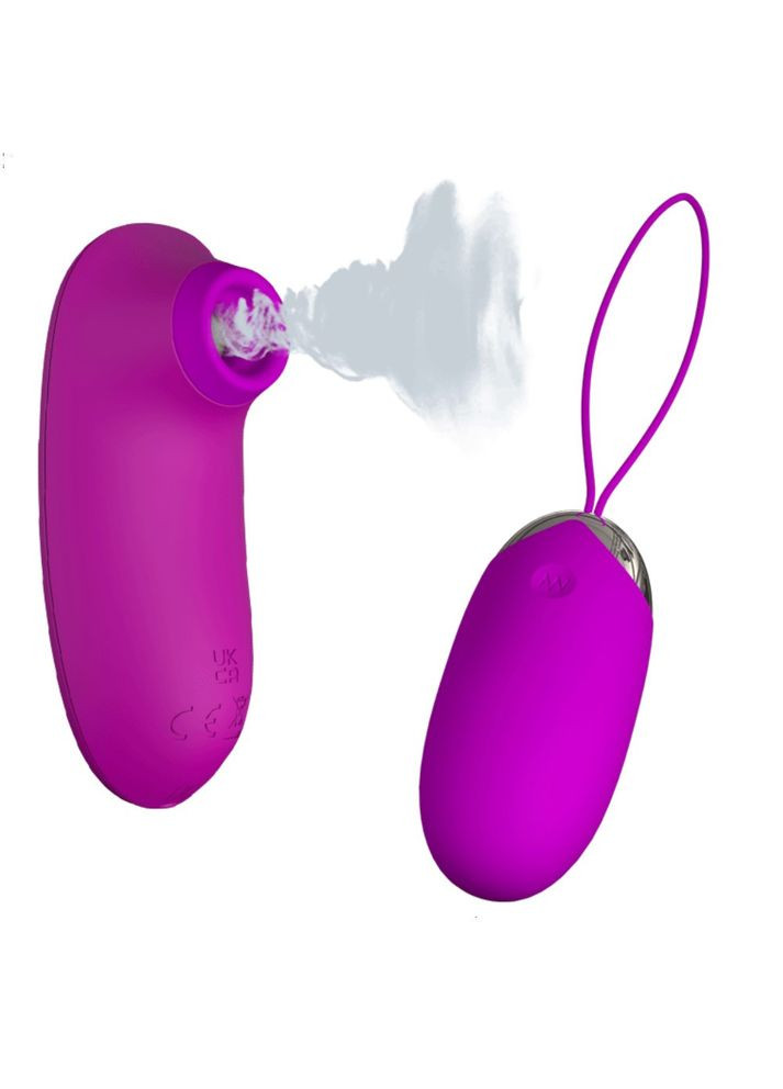 Набір із вакуумного стимулятора та віброяйця "ORTHUS Multifunctional 2 in 1" від Baile LyBaile (298285411)