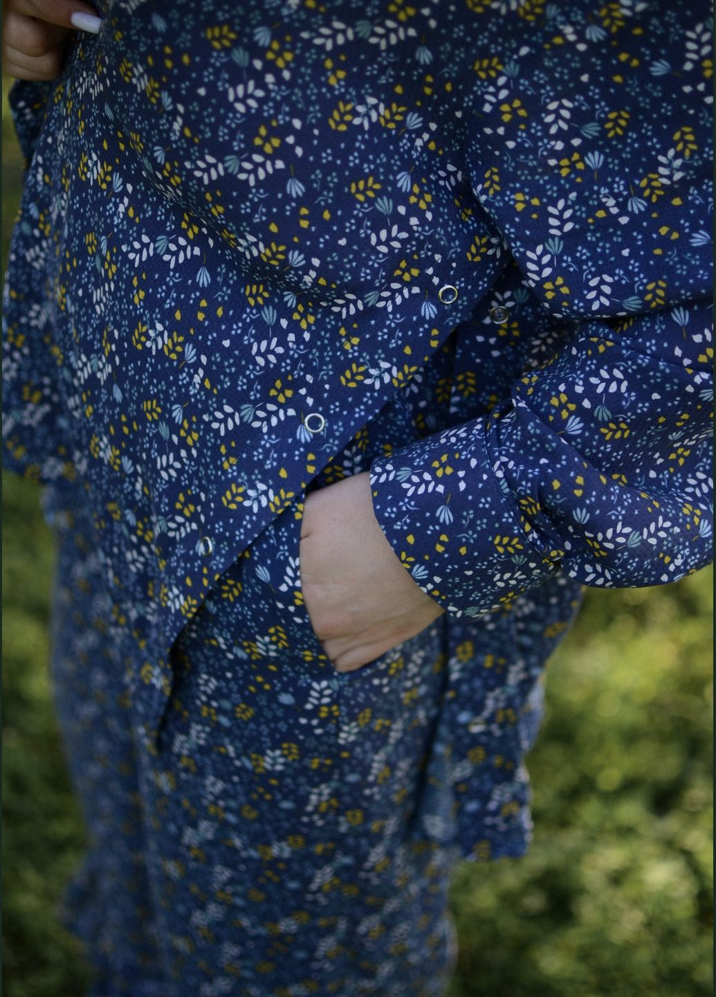 Сорочка + штані з принтом "Мімози" (костюм) HOCHUSOBITAKE (332808926)