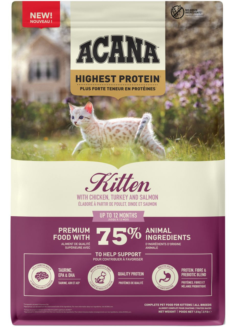 Highest Protein Kitten (Акана Хайест Протеин Киттен) сухой корм для котят всех пород Acana (298995826)