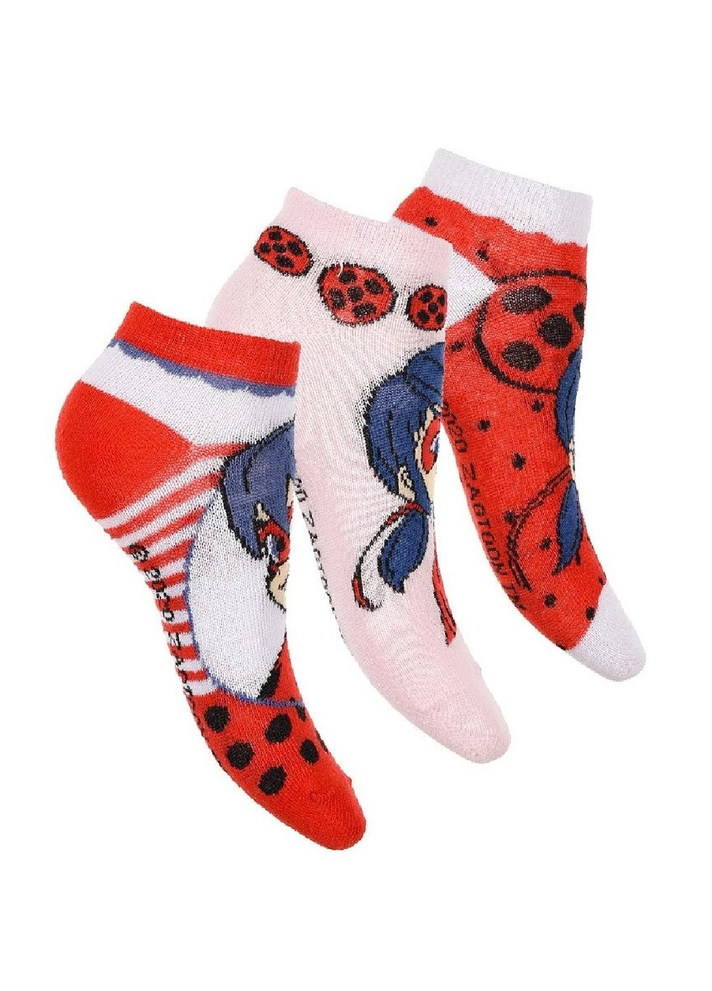 Носки 3 пары Miraculous Ladybug (Леди Баг и Супер-Кот) Disney шкарпетки 3шт. (292142646)