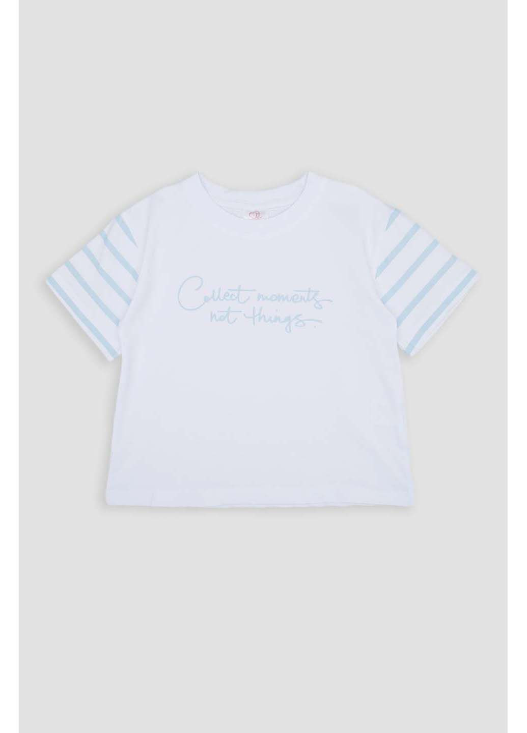 Белая летняя футболка Miss Feriha