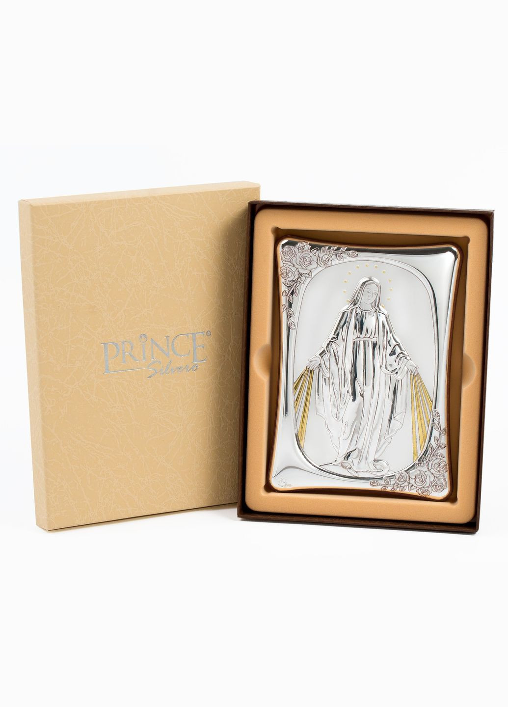 Срібна Ікона Непорочне Зачаття Пресвятої Богородиці 5x6,5см MB/E984/5X Prince Silvero (266265986)