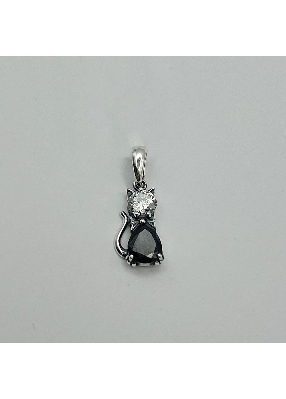 Кулон серебряный с кубическим цирконием "Кошка" 2,3 г No Brand (369736619)