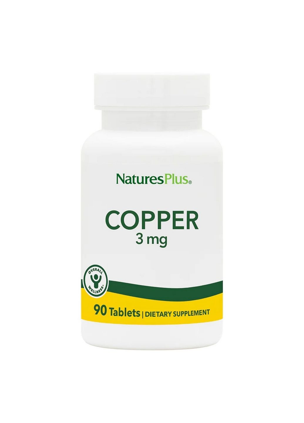 Витамины и минералы Copper 3 mg, 90 таблеток Natures Plus (293415929)