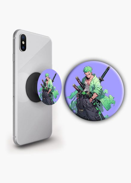 Тримач для телефону PopSockets Аніме Ван Піс #021 Чорний No Brand (304503340)