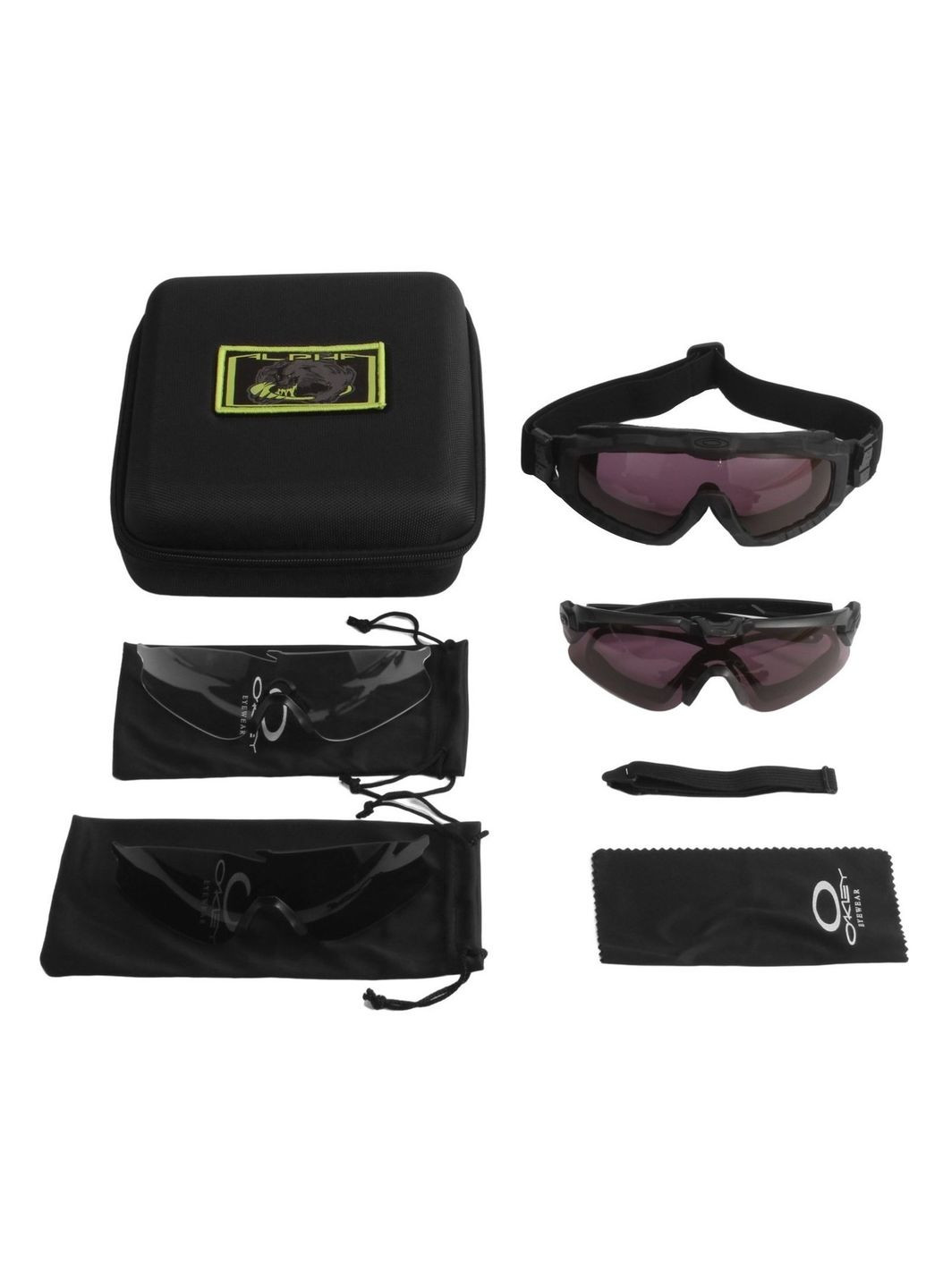 Защитные очки и маска 2 в 1 тактические Si M Frame black Oakley (329741409)