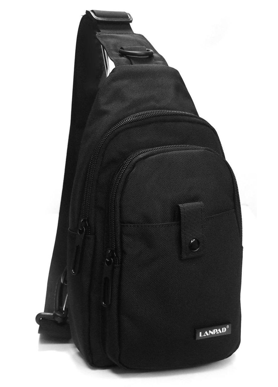 Чоловіча сумка тканинна чорна Lanpad (366293370)
