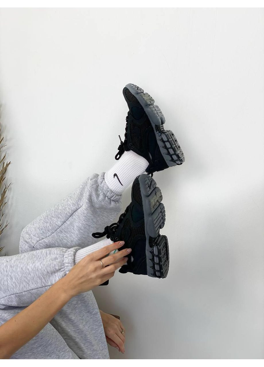 Чорні літні кросівки nike x stussy air zoom spiridon cage black найк стусі No Brand