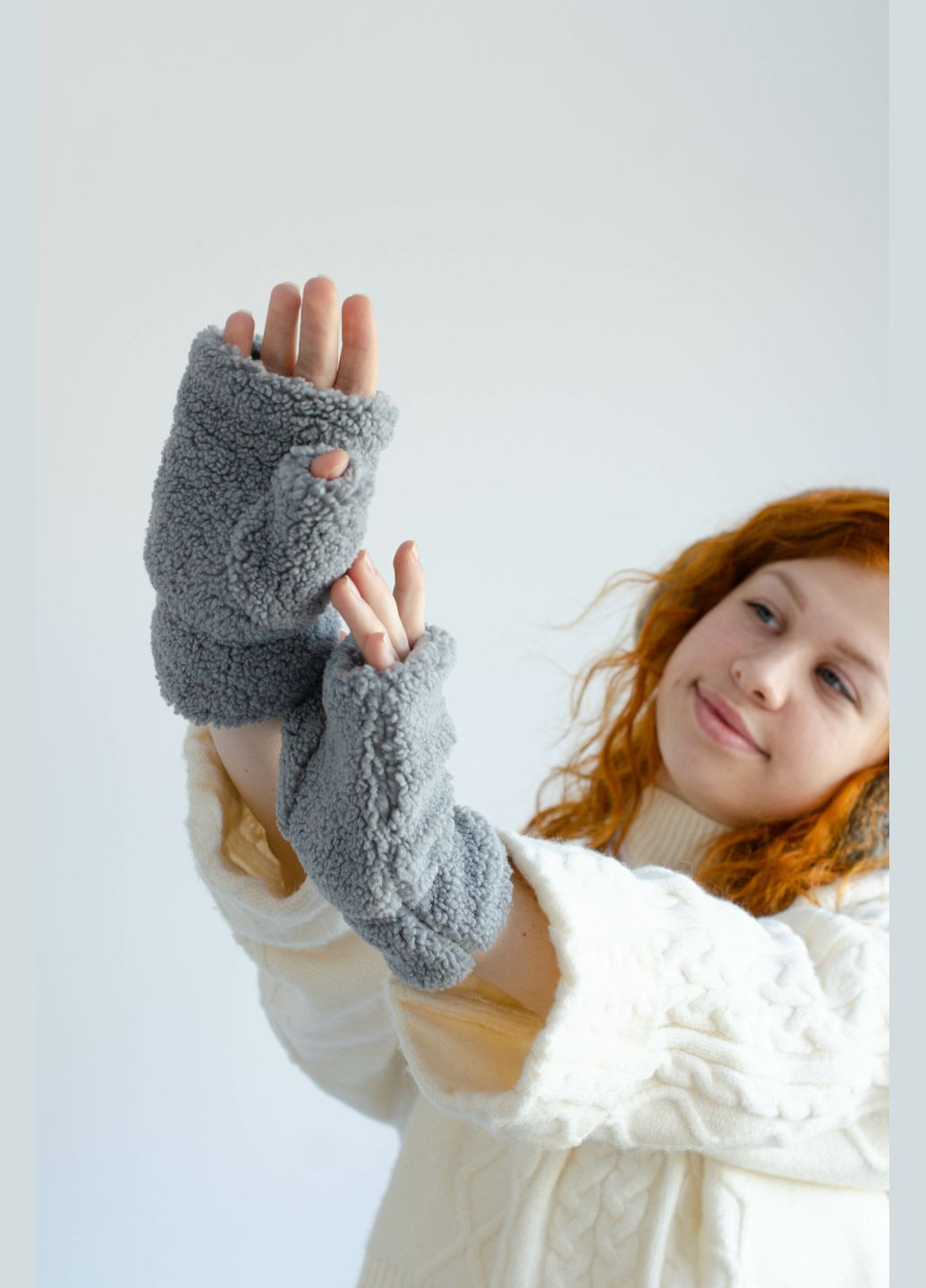 Перчатки открытые МАМИНЫЕ ОБЪЯТИЯ (Антрацит) Kent&aver 14738 (311505769)