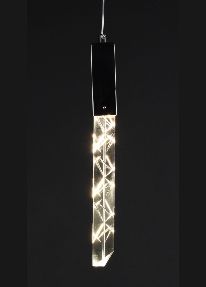 Люстра светодиодная подвесная LED светильник для квартиры на потолок лэд 27630 Черный 35-200х10х10 см. Sunnysky (364753239)