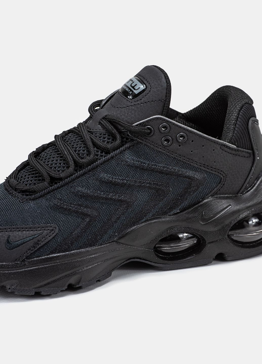 Чорні Осінні кросівки чоловічі і жіночі nike air max tw black | найк аір макс тв чорні No Brand