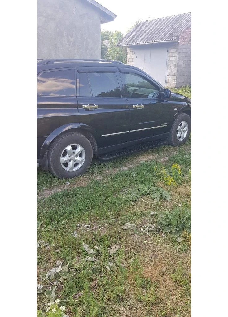 Боковые Подножки Allmond Black (2 шт., Алюминий) для SsangYong Kyron 2005-2014 гг Erkul (392174507)